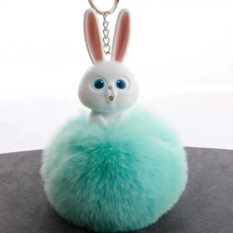 Новые мини Плюшевые Kawaii Кролик Мех мяч мягкие игрушки для ключей Симпатичные Детские плюшевые куклы помпон пушистый Шарм ребенок для девочек подарок для женщин