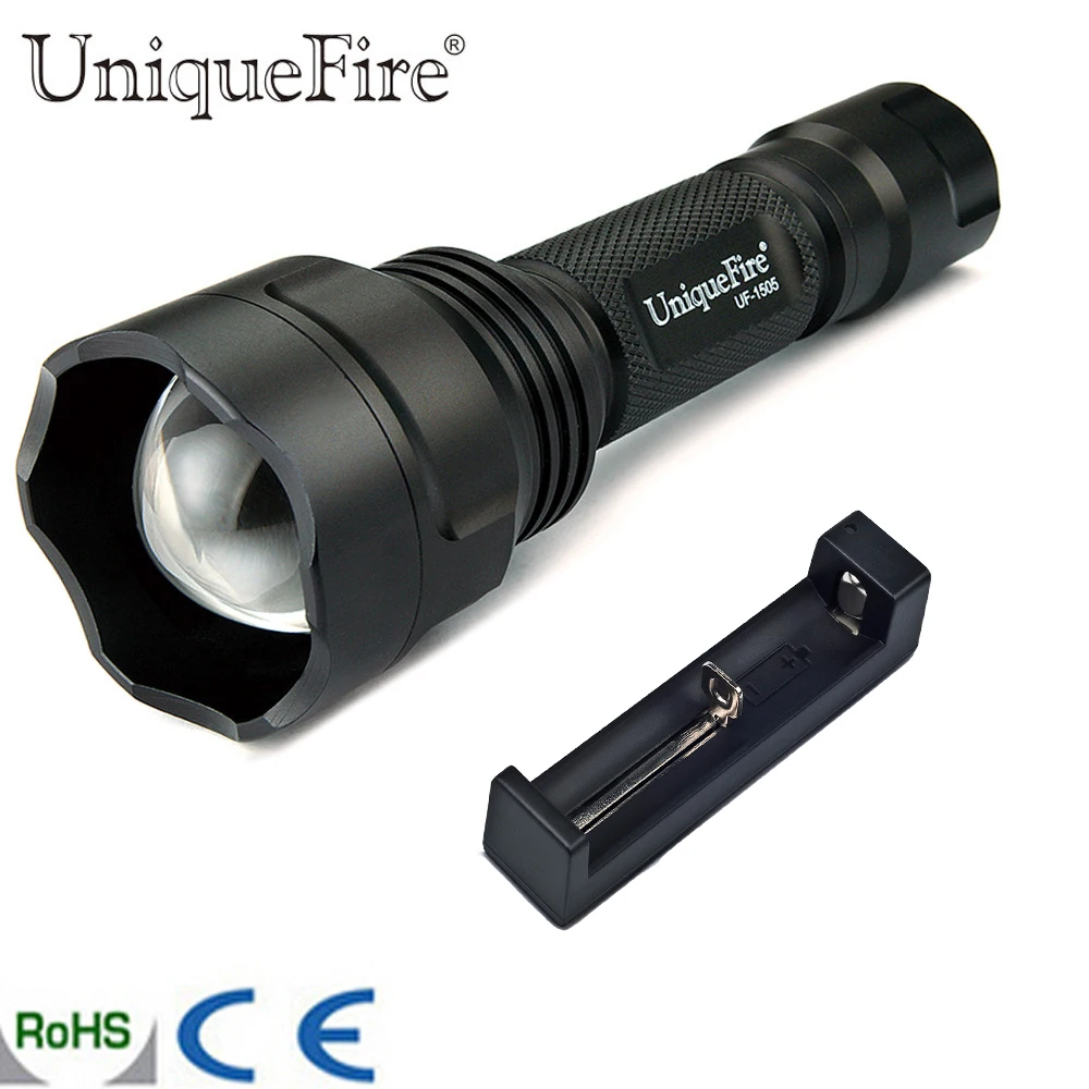

Uniquefire Night Vision Zoomable UF-1505 IR 940NM Infrared LED Flashlight 3 Switch Modes 38mm Convex Lens Torch Free Shipping