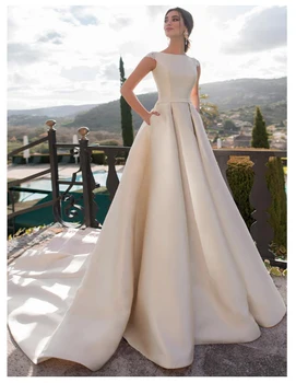 

Smileven Wedding Dress 2019 Appliques Lace Top Bride Dresses Modest Wedding Bridal Gowns 2019 Custom Made