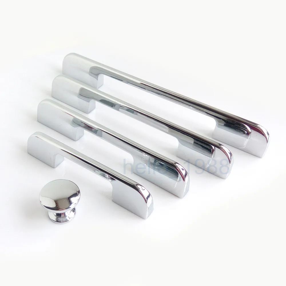

Chrome Cabinet Handle Drawer Pull Furniture Dresser Kitchen Cupboard Closet Bar Handles Pull Knob