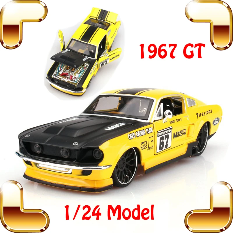 New Year Gift 1967 GT & Boss 1/24 Metal Model Classic Car ...