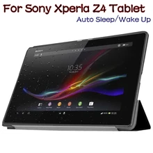 Высокое качество Стенд Флип Смарт из искусственной кожи чехол для sony Xperia Z4 10," планшет Funda чехол+ экранная пленка+ стилус