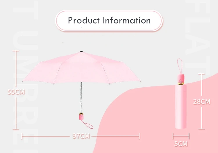 Women Rain Automatic Umbrella Durable Anti-UV Waterproof Quality Men Umbrellas Three Folding Female Parasol RG076