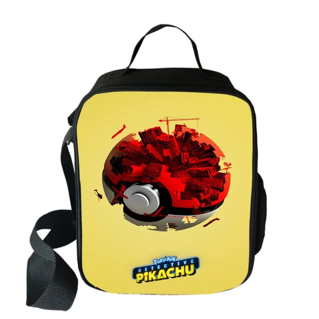 Anime Pokemon Pikachu Insulated Lunch Bag Pinic Bag Boys Girls School Lunchbox