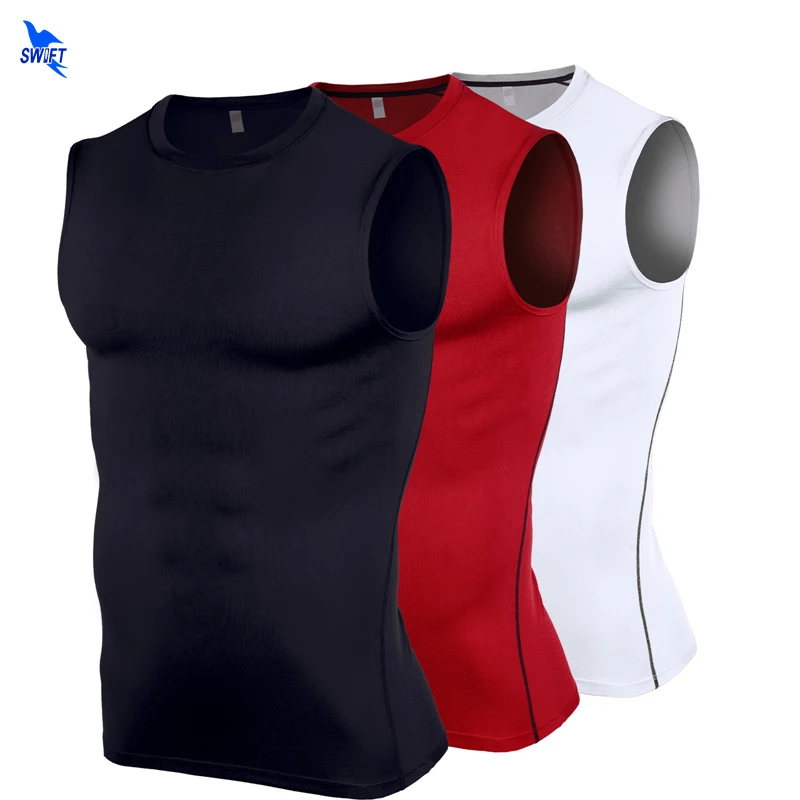 

Men's Sportswear Quick Dry Outdoor Running Shirts Sleeveless Gym Fitness Tank Tops Compression High Elastic Sport Jogging Vest