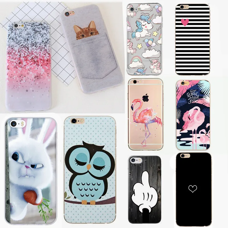 

For Coque Iphone 6 Soft TPU For Women Capas for iphone XS cases funda for iphone x xs 7 8 plus 6 6s 5 5s flamingo Floral Cases