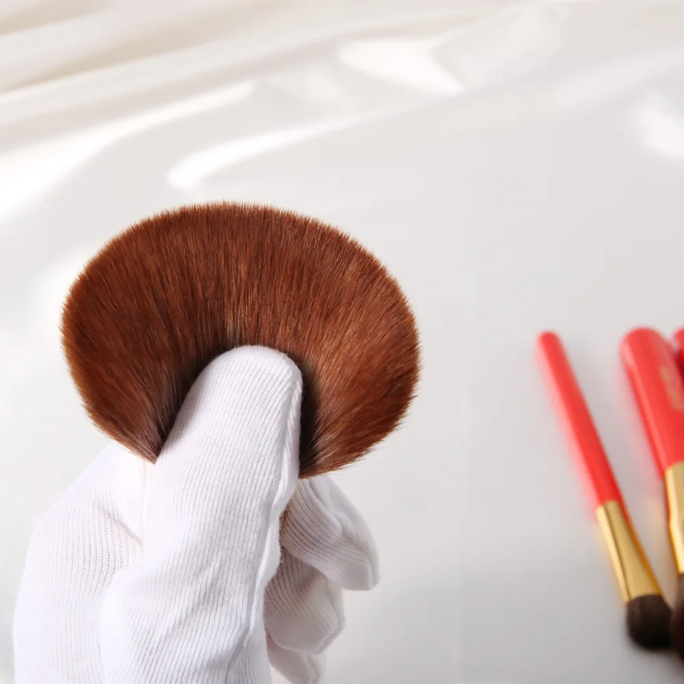 ENZO KEN Профессиональный набор кистей для макияжа 11 шт синтетические волосы оранжевый красный набор кистей для макияжа