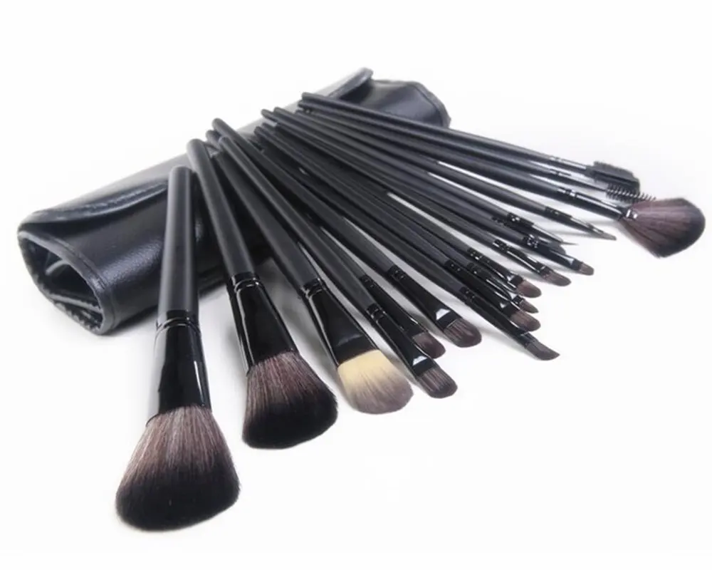

12 Piece multifunctional cosmetic Makeup Foundation Brush Set with Pouch (Black)