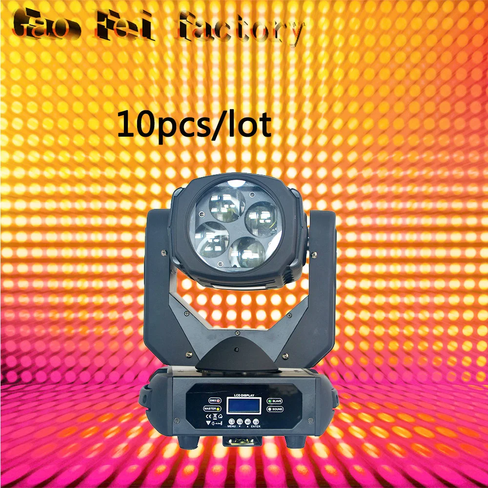 

10pcs/lot 4*25W Led Beam Moving Head Super Light dmx controller led 4x25w Professional Stage Lighting