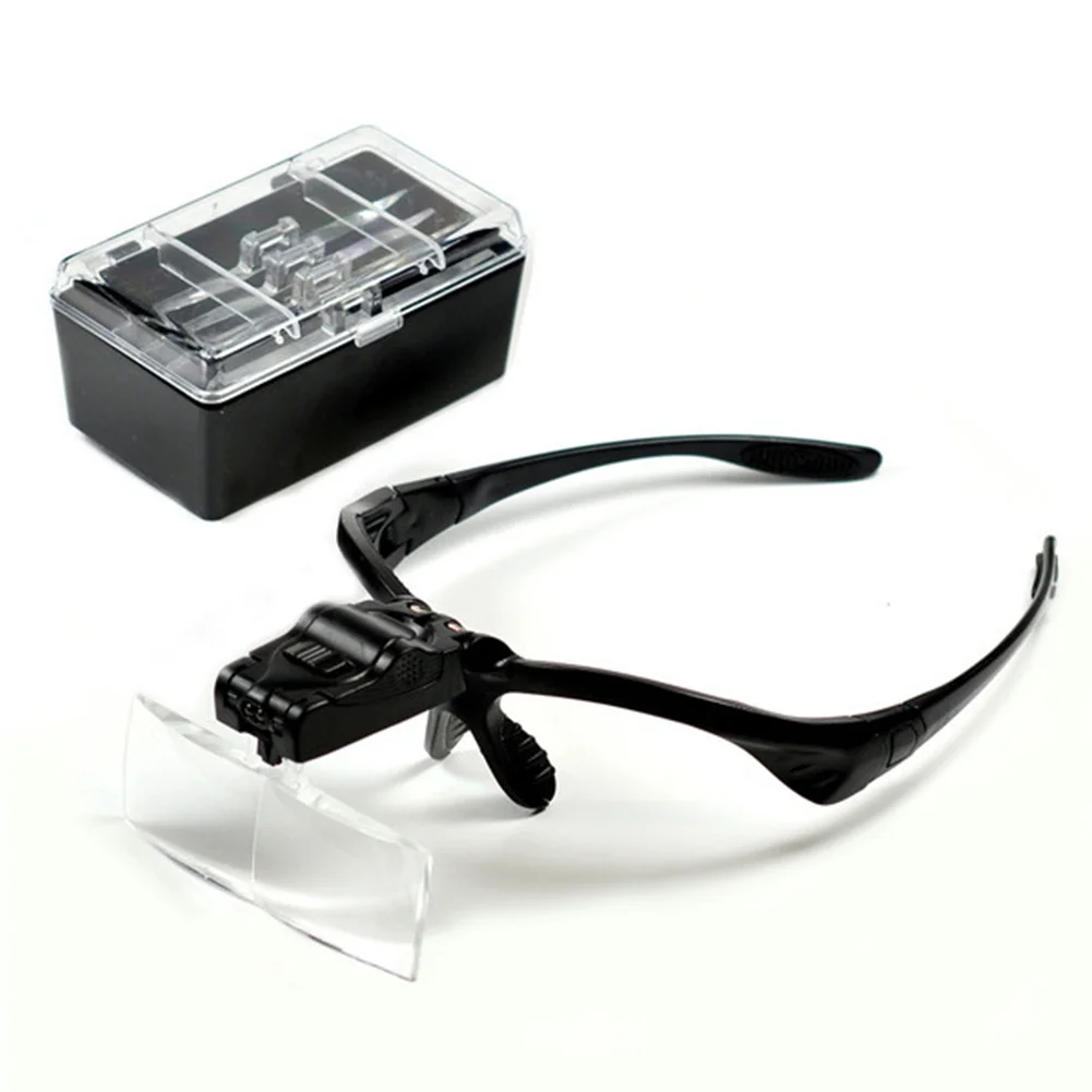 new LED lights portable use for reading 5 Lens 1.0X~3.5X band Eye Glasses Goggles Loupe Visor Magnifier lamp | Лампы и освещение