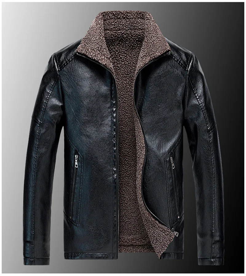 Мужская кожаная замшевая куртка размера плюс M~ 7XL 8XL, осенняя мотоциклетная мужская зимняя куртка-бомбер из искусственной кожи, верхняя одежда, пальто из искусственной кожи