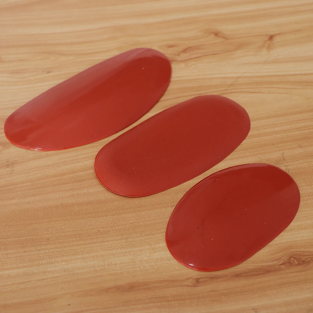 3 Pieces Assorted Size Scraping Tools Scraping Plate for Art Clay Sculpture-Fashion Red