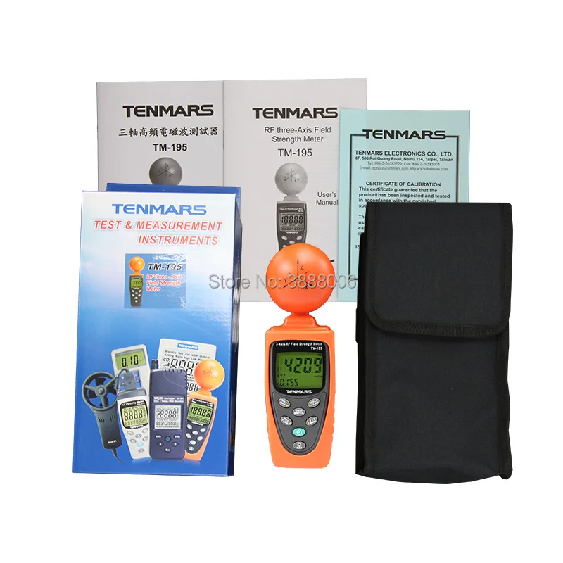 

3 Axis High Frequency RF Field Electromagnetic Wave Detector TM195 Microwave Mobile Phone Base Station Radiation Tester TM-195