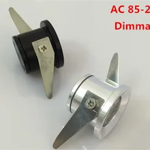 С регулируемой яркостью 1 Вт мини потолочное светодиодное освещение лампы потайной шкаф настенная лампа 110 V-220 V для домашнего декора гостиной освещение 10 шт./лот