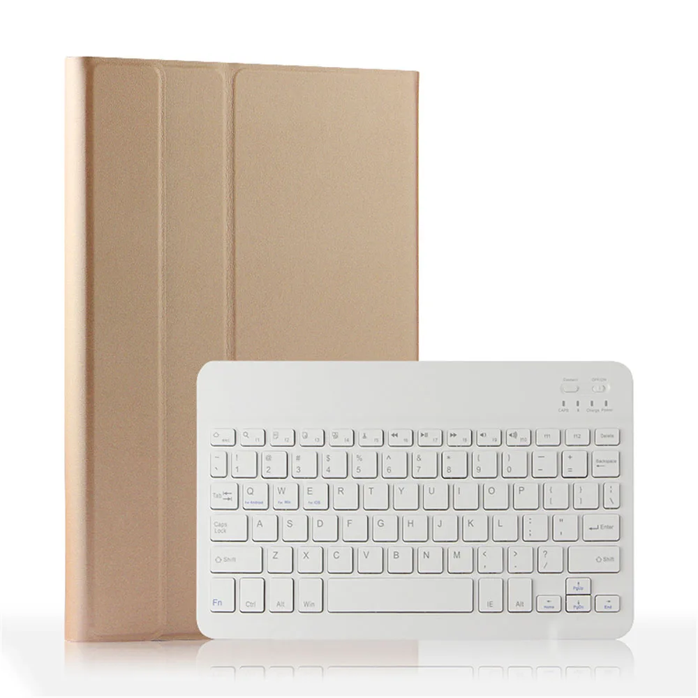 10,5 дюймов bluetooth-клавиатура для планшета с полиуретановым кожаным чехлом с защитой от падения Магнитная клавиатура для samsung Tab S5e SM-T725 T720 - Цвет: Золотой