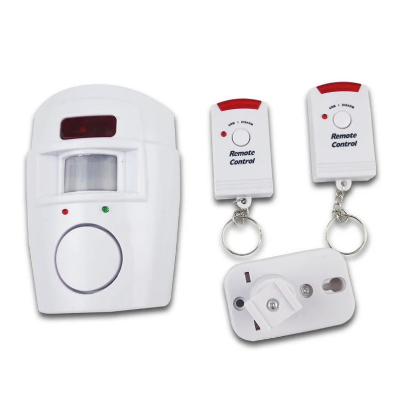 

HATOSTEPED Wireless Infrared Motion Sensor Detector 2pcs Remote Controllers Door Window Anti-Theft Home Alarm Security Systems