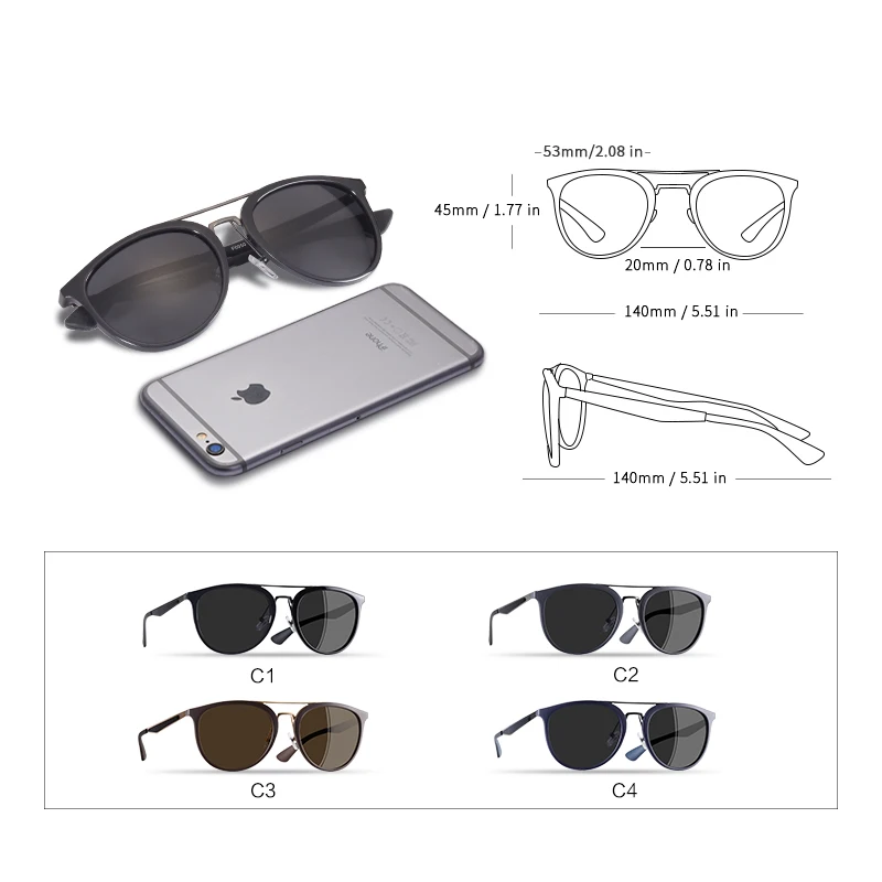Beste Aofly Brand Design Klassieke Gepolariseerde Zonnebril Mannen Vintage Rijden Zonnebril Vrouwen UV400 Oculos Masculino AF8116