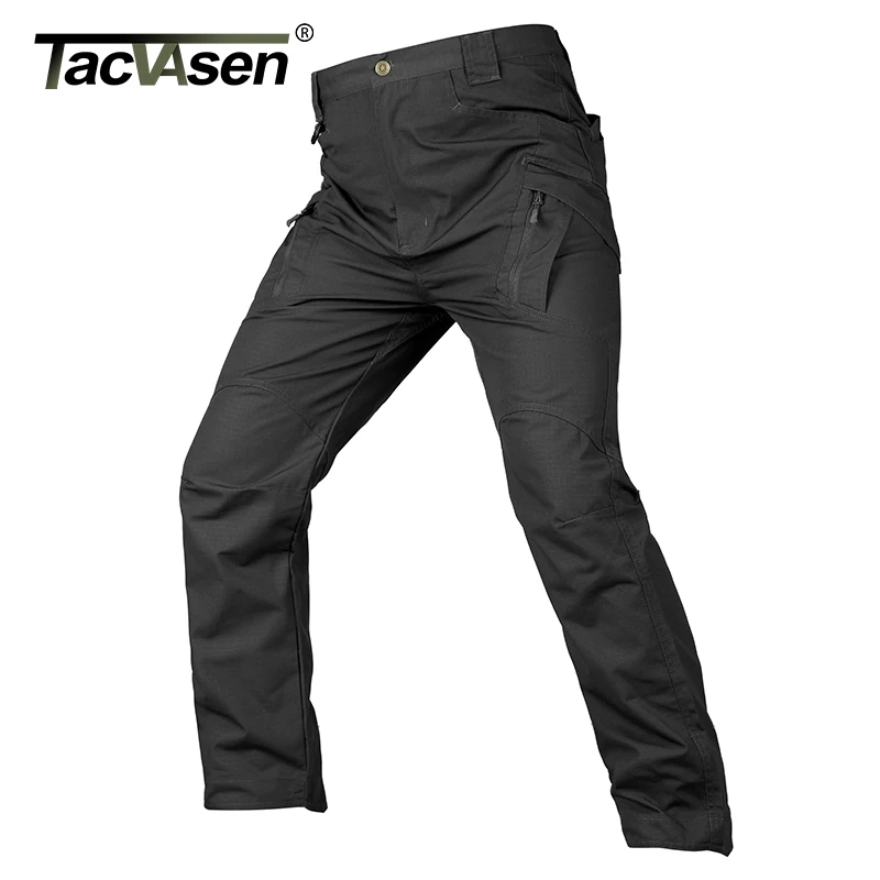 TACVASEN, тактические штаны для мужчин, темно-синие, с несколькими карманами, рип-стоп, Карго, рабочие штаны, военные, военные, Хлопковые Штаны, страйкбол, армейские, походные брюки