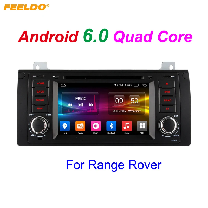 

FEELDO 7"Android 6.0 (64bit) DDR3 2G/16G/4G LTE Quad Core Car DVD GPS Radio Head Unit For Range Rover(2003~2004)