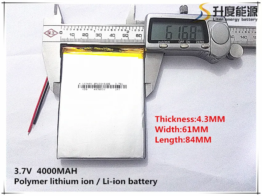 3,7 V, 4000 mAH, [436184] NTC; PLIB; полимерный литий-ионный/литий-ионный аккумулятор для планшетных ПК; внешний аккумулятор; сотовый телефон