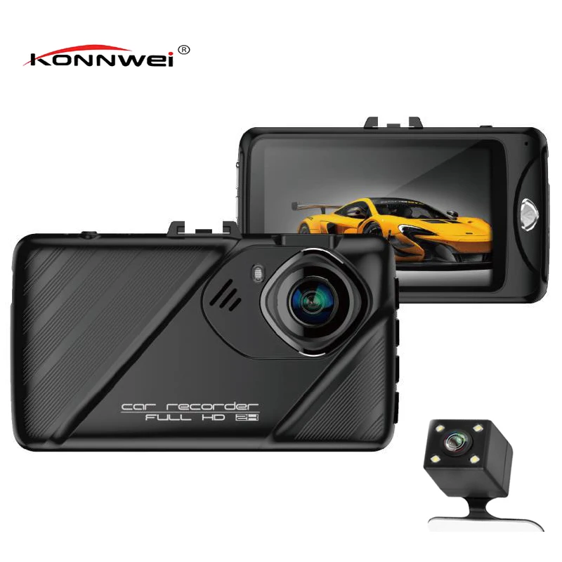 Metal 3 inch Dashcam car DVR Dual Lens Dash Camera Video Recorder Night Vision G sensor