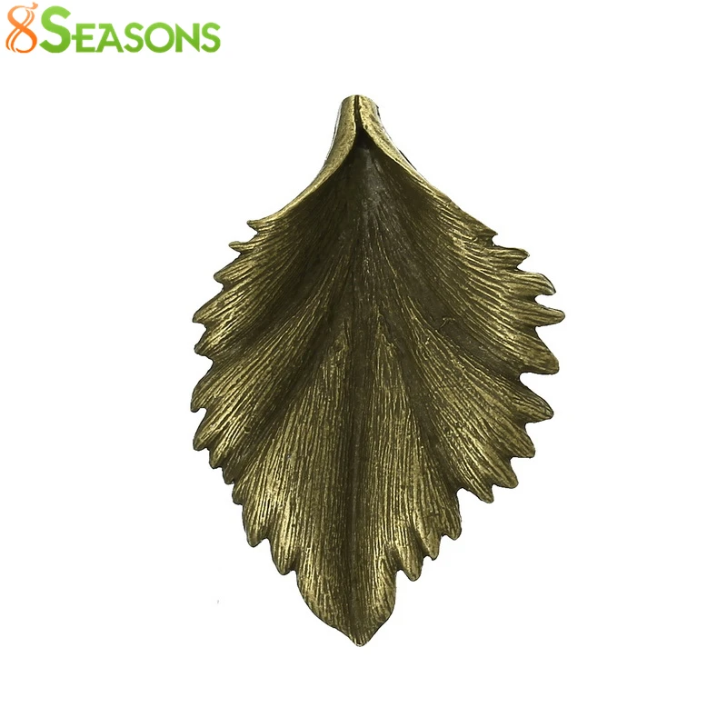 

8SEASONS Charm Pendants Leaf Antique Bronze 4.4cm x 3cm,10PCs (B33944)