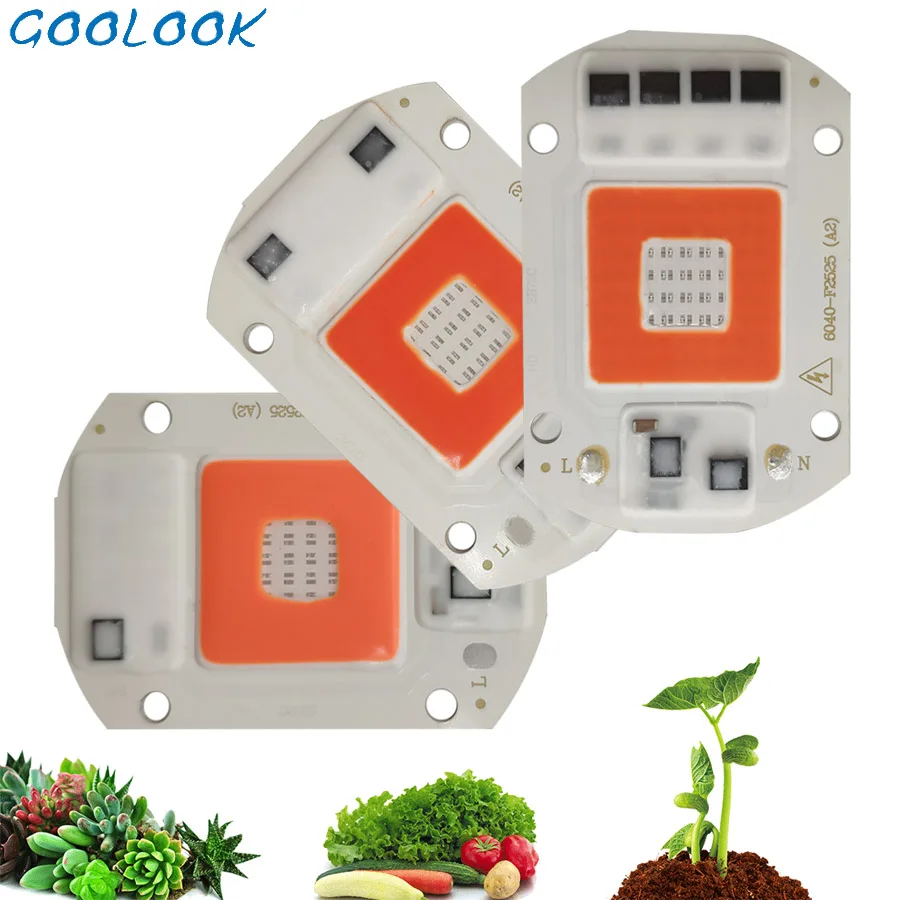 

LED Grow COB Chip Phyto Lamp Full Spectrum AC220V 20W 50W 100W For Indoor Plant Seedling Grow and Flower Growth Fitolamp