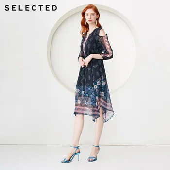

SELECTED V-neckline Printed Wrist Sleeves Dress S|41912J502