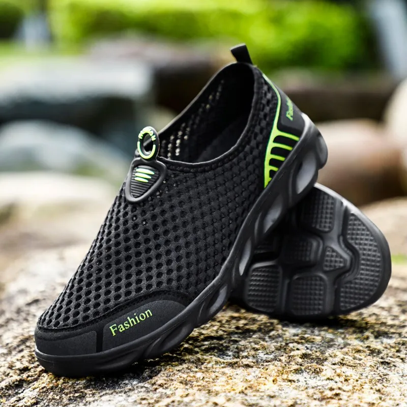

Summer Outdoor Shoes Men Women Lightweight Breathable Mesh Creek Beach Quick Dry Wading Upstream Fishing Net Water Shoe