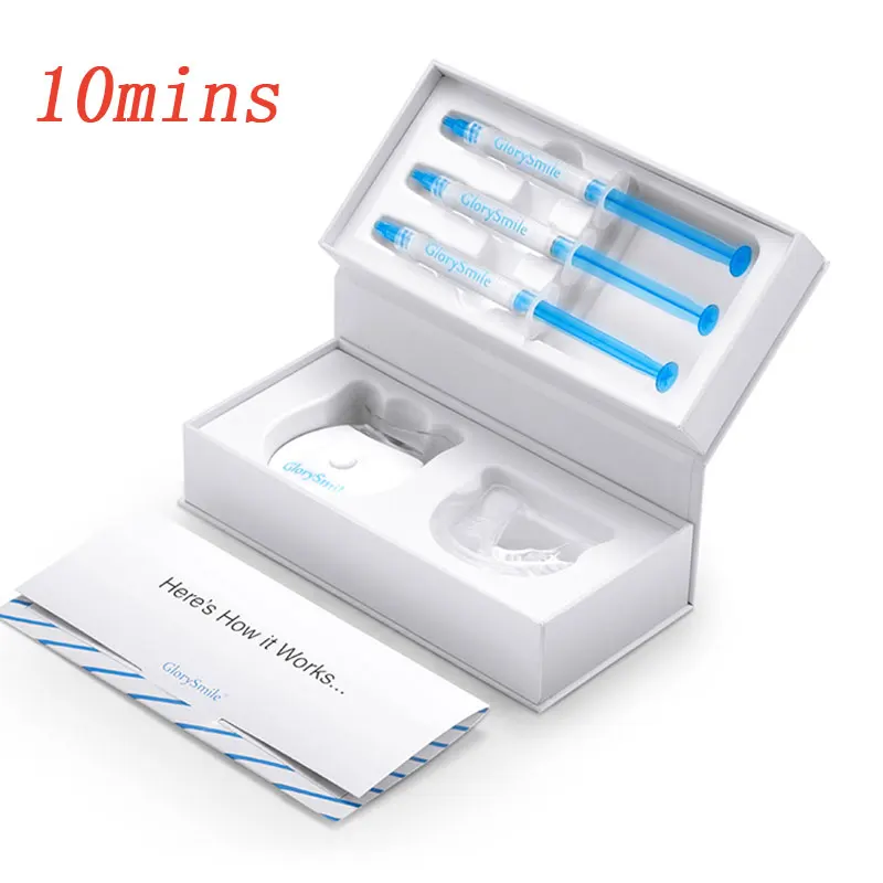 Kit com Luz Profissional Dentes Branqueamento Dental 44% Peróxido Polonês Gel Higiene Oral Dente Remover Manchas Bom Led 9 Beleza e saúde