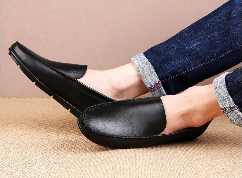 Eioupi Высокое качество дизайн женские ботинки из натуральной кожи модные мужские в деловом стиле Повседневная обувь дышащие мужские топ-сайдеры lh305