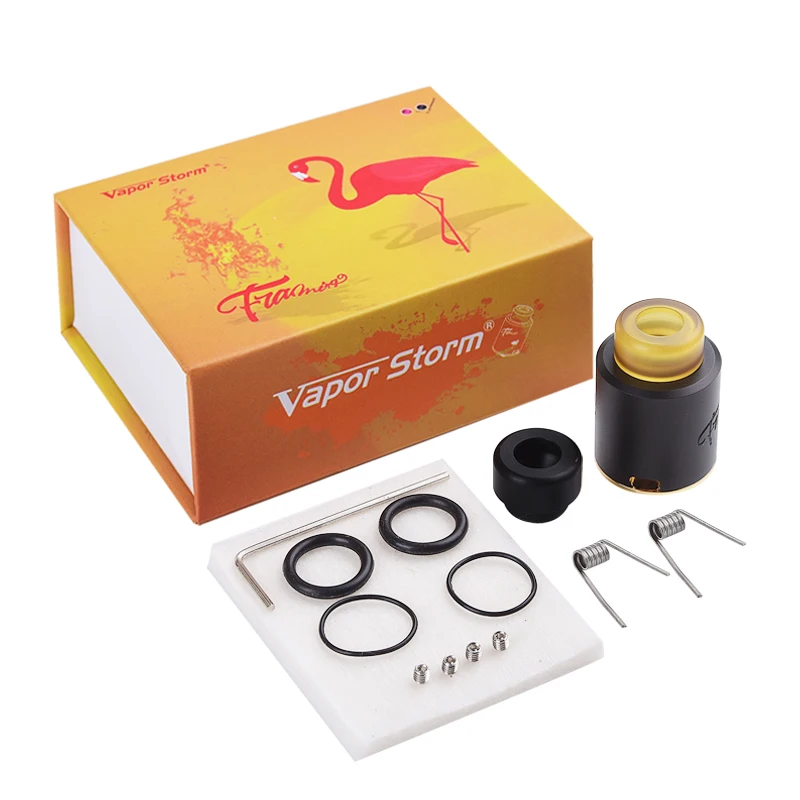 Испаритель Vapor Storm Flamingo RDA 24 мм с двойной катушкой 2 мл 510 резьба Rda ремонтопригодные