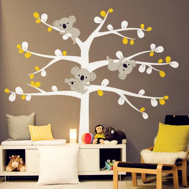 Wandtattoo Kinderzimmer Koala Riesige Koala Baum Wandtattoo Vinyl Aufkleber Decor Koala
