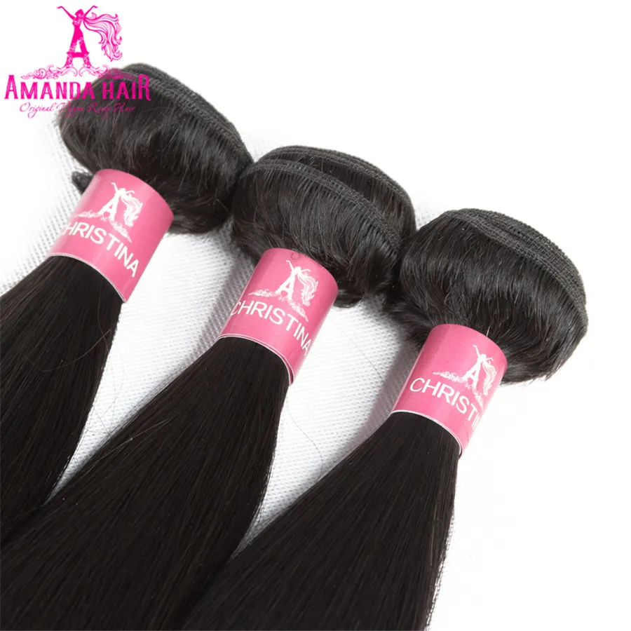Amanda Grade 10A Malaysian Straight Hair 4 Bundles Human Hair Extensions Remy Hair 8-28 Inch Natural Color Free Shipping