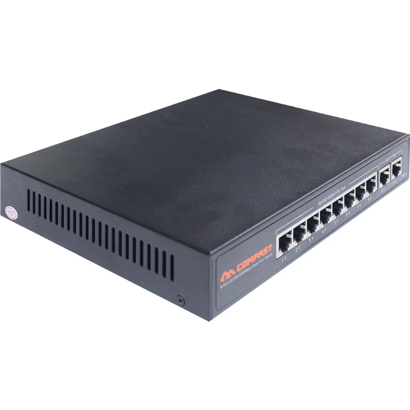 Comfast 10 Port 10/100/1000Mbps RJ45 Gigabit Enterprise Level POE Switch 802.af/at Automatic Detection Power over Ethernet POE