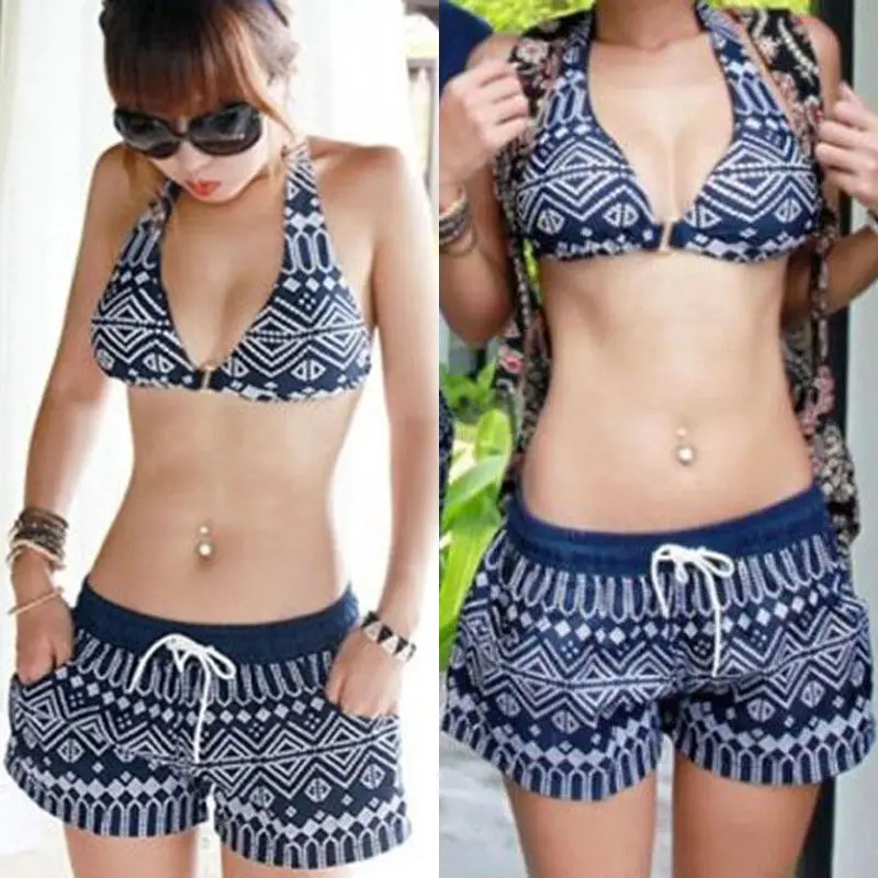 board short bikini set