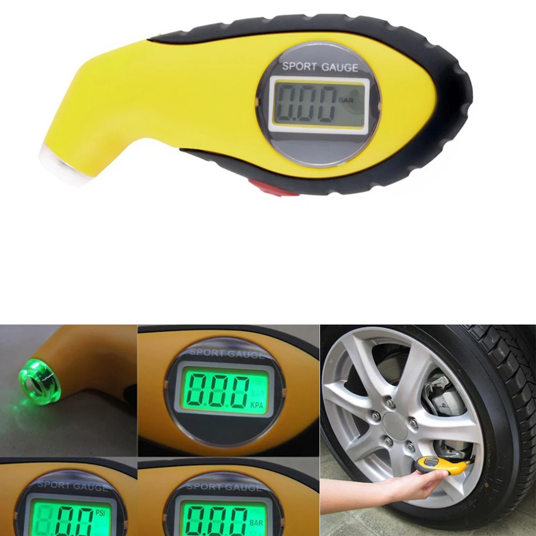 Мини ЖК-экран цифровой датчик давления воздуха в шинах манометр барометры тестер инструмент для автомобиля авто мотоцикл велосипед