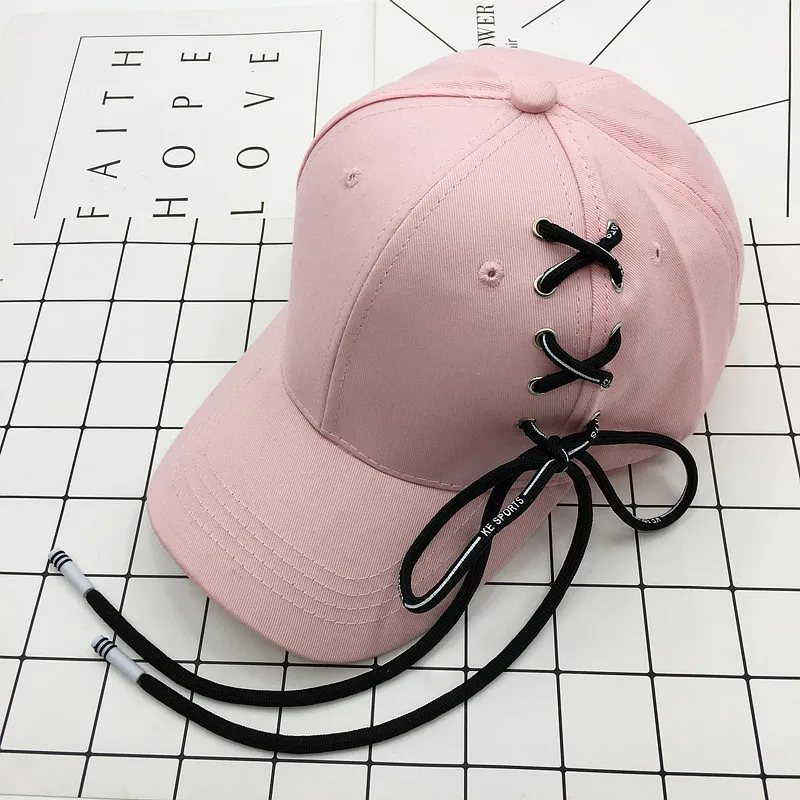 Новая мода лето бейсбольная кепка для женщин и мужчин Корейский Snapback шляпы хип хоп Черная кепка шляпа папы костяная Кепка