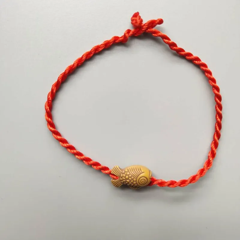 50 шт., красные браслеты ручной вязки для детей, подарки на день рождения, подарок для гостей, для свадебной вечеринки, для детского шоу, красные браслеты - Цвет: Goldfish