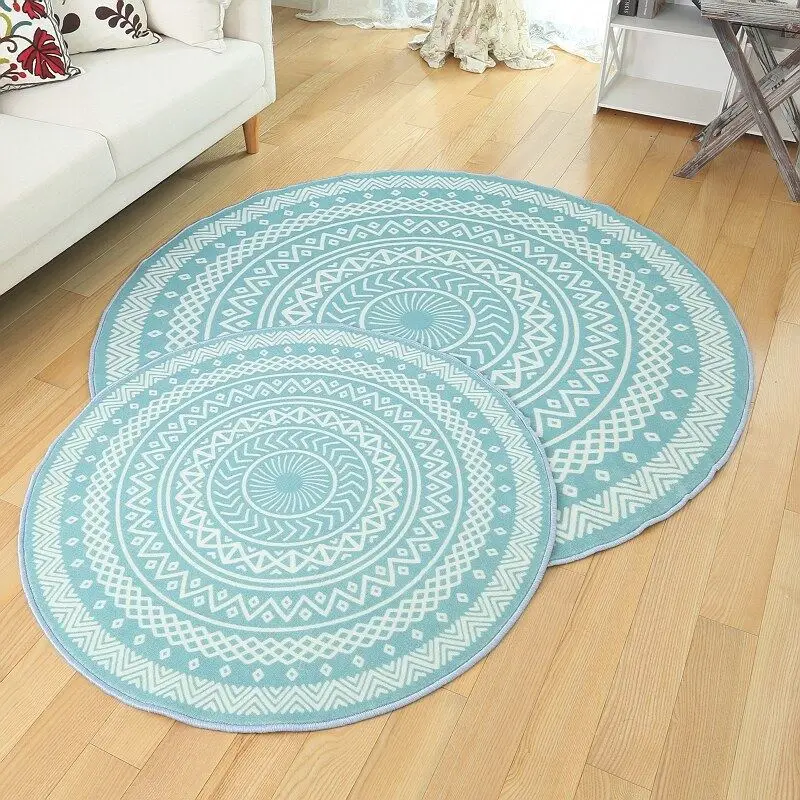 

Mediterranean Style Round Carpet For Living Room Fresh Rugs And Carepts For Home Bedroom Computer Chiar Floor Mat Table Area Rug
