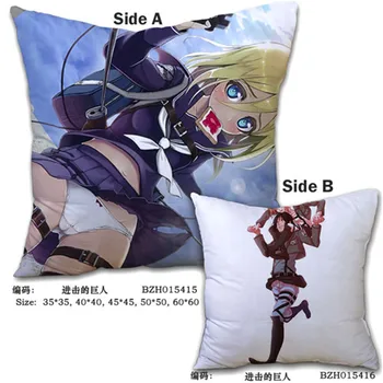 

Custom Square Pillows Japanese Anime Attack on Titan Decorative Pillows Cushion Christmas Decoration for Home