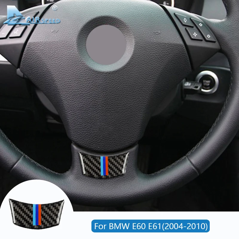 

Airspeed for BMW E60 E61 Accessories BMW E60 E61 Carbon Fiber for BMW E60 E61 Sticker Interior Trim Car Steering Wheel Stickers