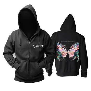 

Bloodhoof BULLET FOR MY VALENTINE metal core Black zipper hoodie Asian Size