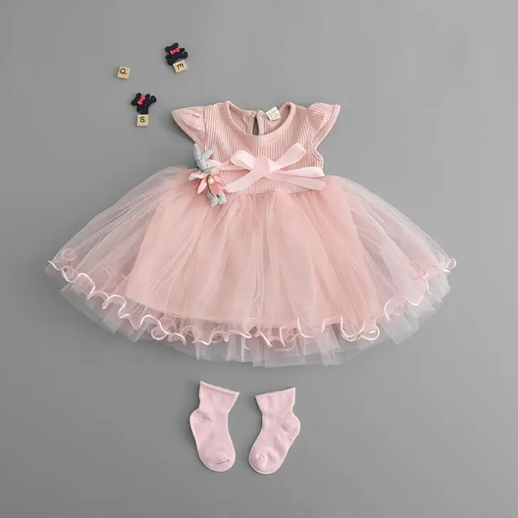 

2017 new arrive Children's clothes for summer girl dress baby girl clothing birthday suit YB85