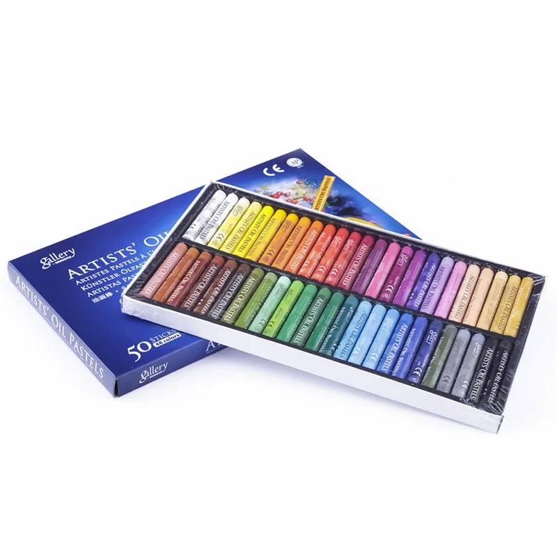 50 Colors School Drawing Pens Supplies Oil Pastels Set for Student