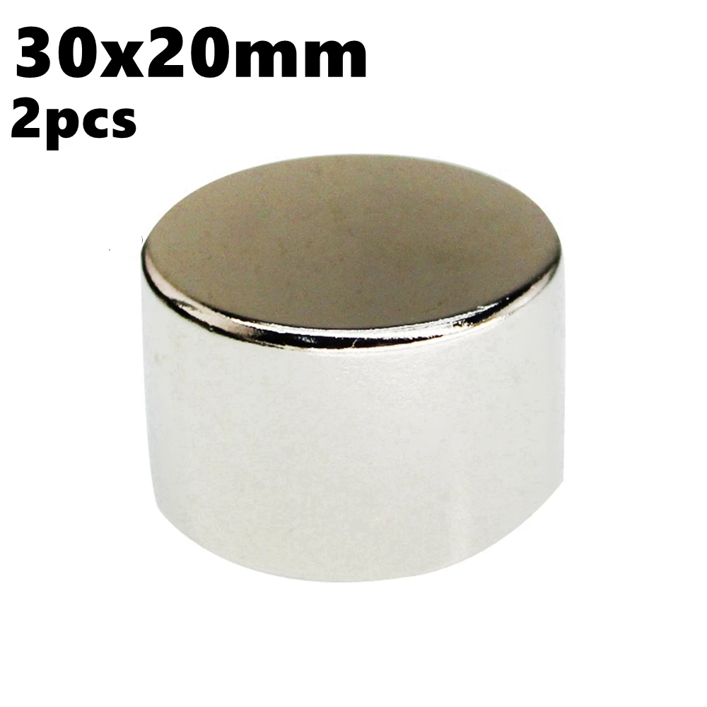 

2019 Real Powerful Magnetic Cylinder Magnets Disc 30mm X 20mm Round Ndfeb 2pcs 30*20 N35 Rare Earth Imanes Neodymium Magnet