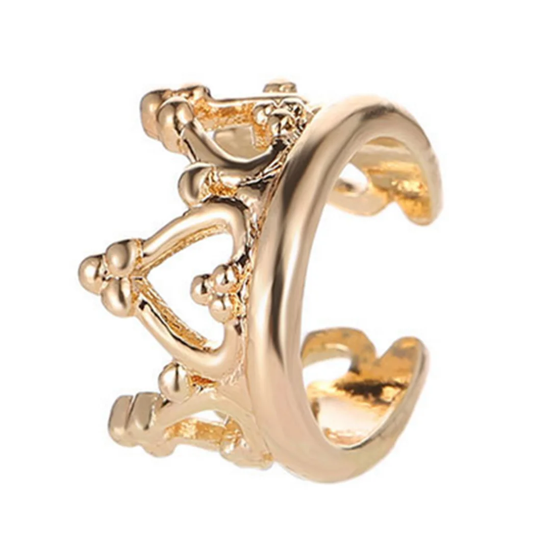 Trendy Heart Crown No Pierced Ear Cuff Clip Earring Women Ear Warp Earring  boucle d'oreille femme&nbsp;Charm Helix Cartilage Earring