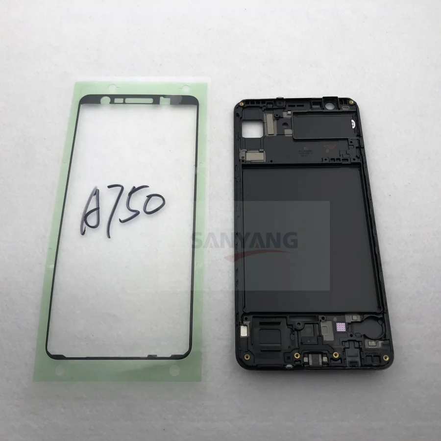 A7 ЖК передняя панель рамка; Лицевая панель Корпус Замена для Samsung Galaxy A7 SM-A750F A750F A750