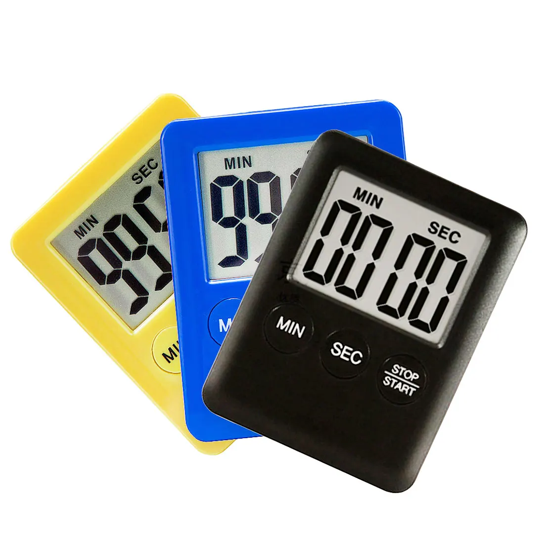 

Multifunctional Super Thin LCD Digital Screen Kitchen Timer Square Cooking Count Up Countdown Alarm Magnet Clock Temporizador