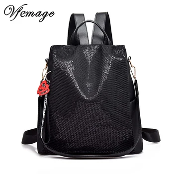 

Vfemage Oxford Back Bag Women Bagpack Designer Female Bags Multifunction Backpacks for Girls Bookbag Anti Theft Mochila Mujer
